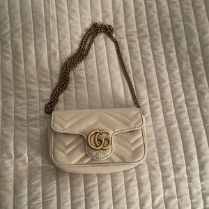 Designer inspired GG super mini marmont bag